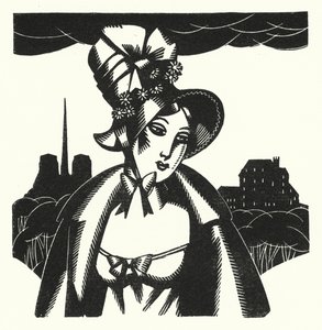 Illustrasjon for Madame Bovary av Gustave Flaubert (litho) av John Austen