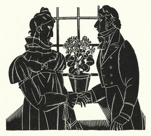 Illustrasjon for Madame Bovary av Gustave Flaubert (litho) av John Austen