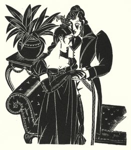 Illustrasjon for Madame Bovary av Gustave Flaubert (litho) av John Austen