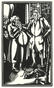 Illustrasjon for Tristram Shandy av Laurence Sterne (litho) av John Austen