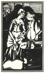 Illustrasjon for Tristram Shandy av Laurence Sterne (litho) av John Austen