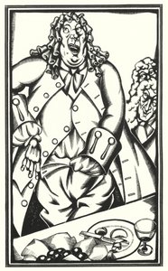 Illustrasjon for Tristram Shandy av Laurence Sterne (litho) av John Austen