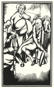 Illustrasjon for Tristram Shandy av Laurence Sterne (litho) av John Austen