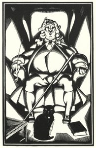 Illustrasjon for Tristram Shandy av Laurence Sterne (litho) av John Austen