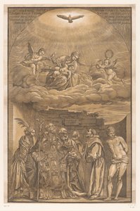 Maria i skyene og seks helgener Kunstverk av venetianske mestere (serietittel) Opera selectiora (serietittel) av John Baptist Jackson
