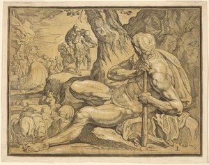 Ulysses og Polyphemus av John Baptist Jackson, after Francesco Primaticcio