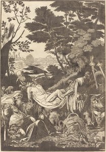 Gravleggingen [recto] av John Baptist Jackson after Jacopo Bassano