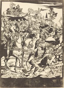 Korsfestelsen [venstre plate] av John Baptist Jackson after Jacopo Tintoretto
