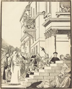 Presentasjon av jomfruen i tempelet [senterplate] av John Baptist Jackson after Titian