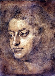 Portrett av Henry Purcell (1659 - 1695), engelsk komponist. Maleri tilskrevet Sir John Closterman. Svart kritt. 1695. London, National Portrait Gallery. av John Baptiste Closterman