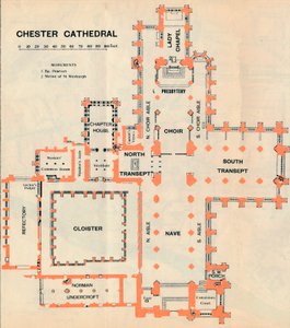 Chester Cathedral, 1900-tallet av John Bartholomew