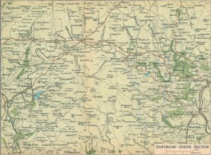 Dartmoor - South Section, 1900-tallet av John Bartholomew