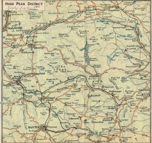 High Peak District, 1900-tallet av John Bartholomew