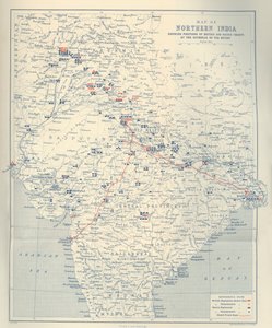 Kart over Nord-India, 1901.