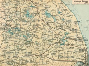 Norfolk Broads, 1900-tallet av John Bartholomew