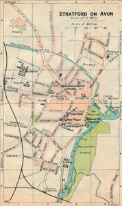 Stratford on Avon, c20th Century av John Bartholomew