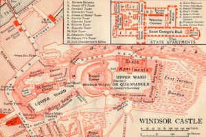 Windsor Castle, 1900-tallet av John Bartholomew