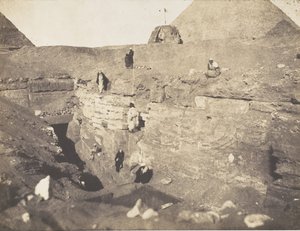 Utgravninger nær Sfinxen, 1853.