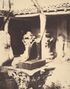 Fragment av en egyptisk statue i museet i Cherchell, Algerie, 1856.