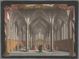 Utsikt over interiøret i Temple Church i London av John Boydell