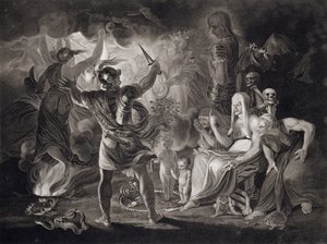Macbeth, de tre heksene og Hecate i akt IV, scene I av 