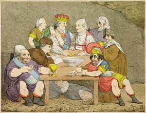Banditti, 1783 (håndfarget gravering)