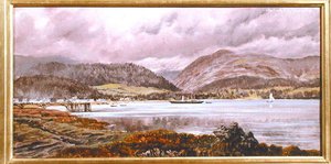 Brodick Pier, 20. august 1886 (olje på lerret) av John Brett