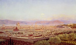 Firenze fra Bellosguardo av John Brett