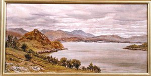 Looking Out of Loch Corrie, 27. august 1885 (olje på lerret) av John Brett