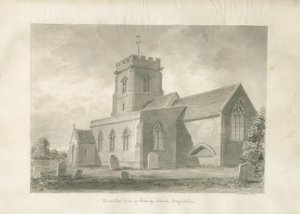 Aldridge Church: sepia-tegning, 1847 av John Buckler