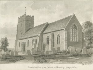 Armitage Church: sepia-tegning, 1844 av John Buckler