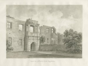 Biddulph Hall (gammel): sepia-tegning av John Buckler