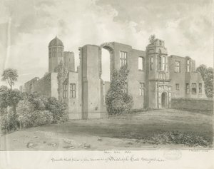 Biddulph Hall (gammel): sepia-tegning av John Buckler