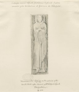 Blithfield Church - monumentalt bilde: tonet tegning, 1823 av John Buckler