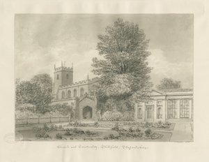Blithfield Church: sepia-tegning av John Buckler