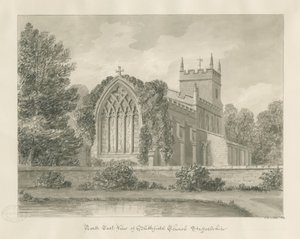 Blithfield Church: sepia-tegning av John Buckler