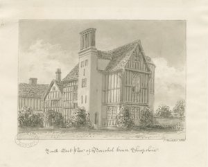 Boscobel House: sepia vask av John Buckler
