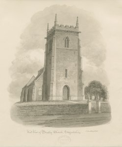 Bradley Church: sepia-tegning av John Buckler
