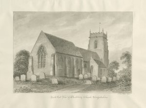 Bushbury Church: sepia-tegning av John Buckler