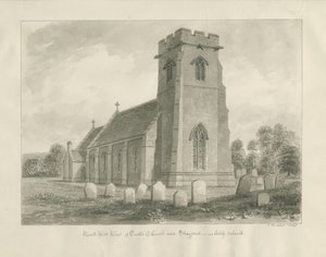 Slottskirken - Kirke: sepia tegning av John Buckler