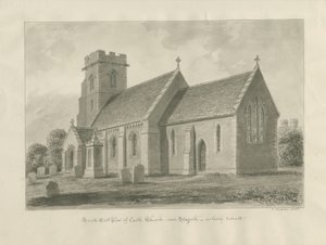 Slottskirken - Kirke: sepia tegning av John Buckler