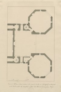 Castle Church - Stafford Castle: blyant og vask, nd [?19. århundre] (tegning) av John Buckler