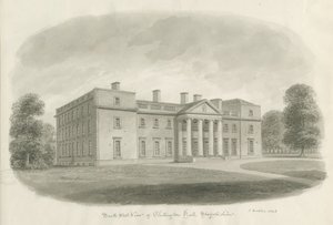 Chillington Hall: sepia-tegning av John Buckler
