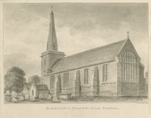 Church Eaton Church: sepia-tegning av John Buckler