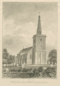 Church Eaton Church: sepia-tegning av John Buckler