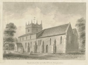 Colton Church: sepia-tegning, 1842 av John Buckler