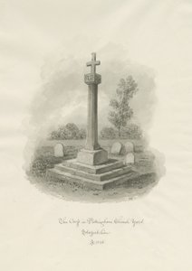 Kors i Pattingham Church-yard: sepia-tegning av John Buckler