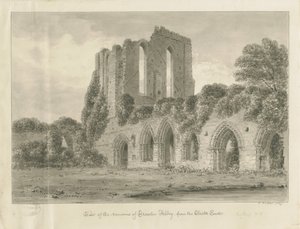 Croxden Abbey: sepia-tegning av John Buckler