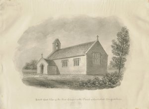 Eccleshall - Cotes Heath Chapel: sepia-tegning, nd [c 1843] (tegning) av John Buckler