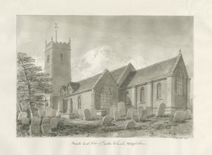 Enville kirke: sepia-tegning, 1846 av John Buckler